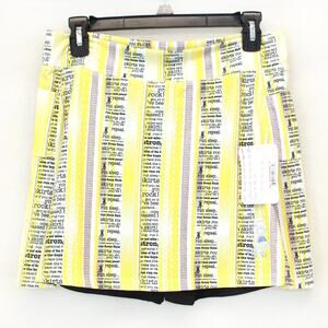 Runningskirts Striped Magazine Print Y2K Tennis Paddle Short Skirt Pocket XL